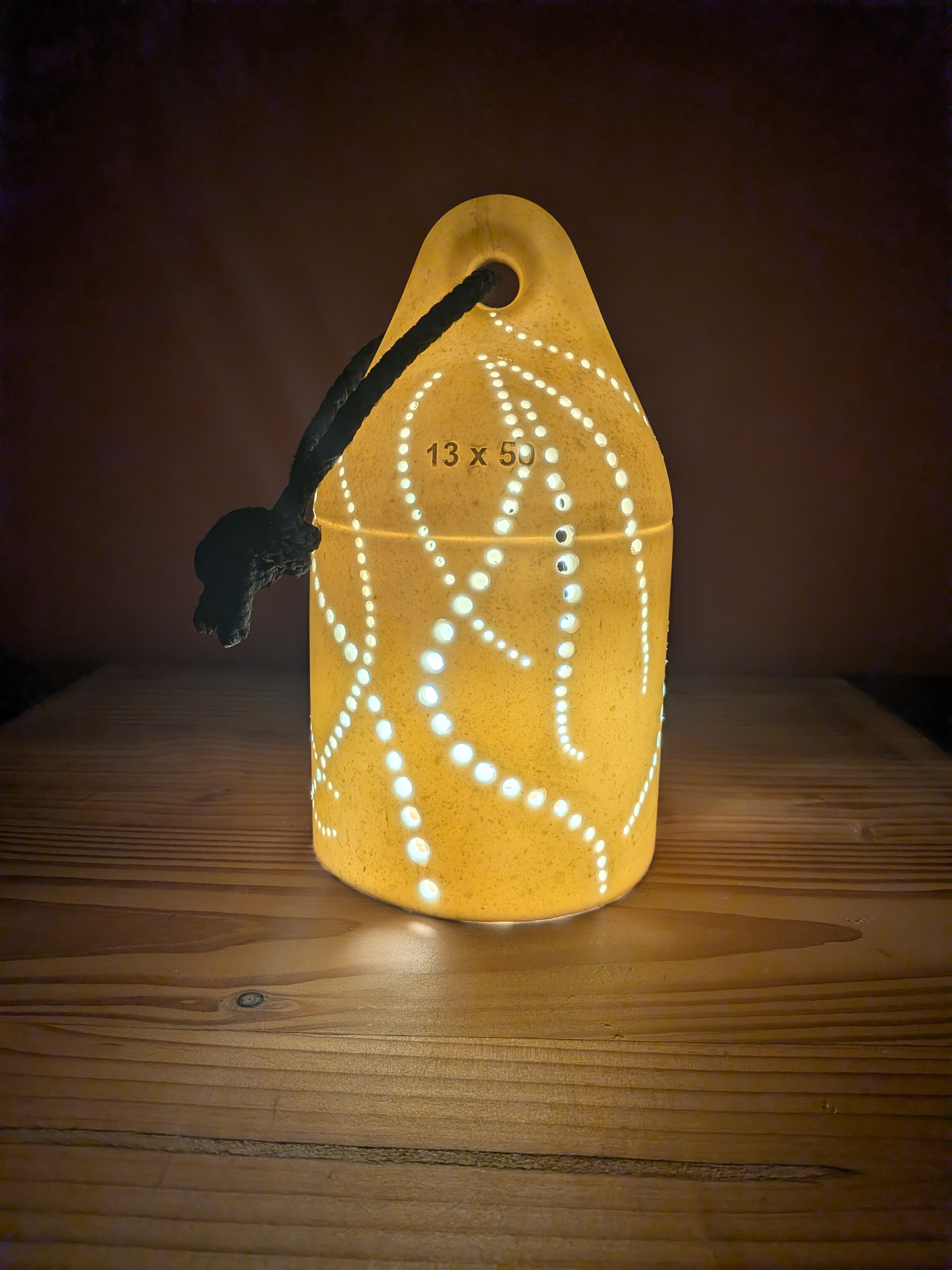 Luminaire bernée « tentacules filaires », allumé